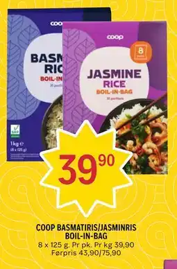 Coop Prix COOP BASMATIRIS/JASMINRIS BOIL-IN-BAG tilbud