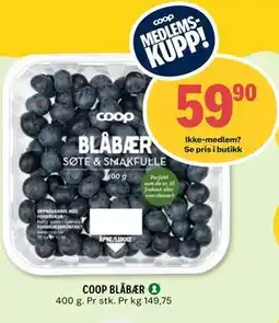 Coop Prix COOP BLÅBÆR, Medlemspris tilbud