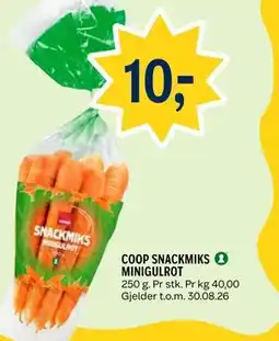 Coop Prix COOP SNACKMIKS MINIGULROT tilbud