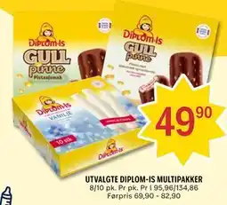 Coop Prix UTVALGTE DIPLOM-IS MULTIPAKKER tilbud