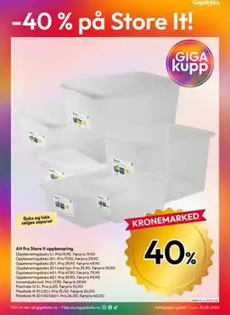 Gigaboks Alt fra Store It oppbevaring tilbud