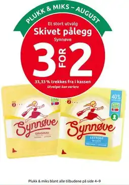 Joker Et stort utvalg Synnøve Skivet pålegg 3 FOR 2 tilbud