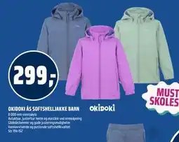 Coop Obs OKIDOKI ÅS SOFTSHELLJAKKE BARN tilbud