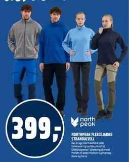 Coop Obs NORTHPEAK FLEECEJAKKE STRANDAFJELL tilbud