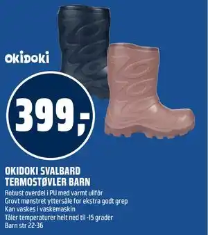 Coop Obs OKIDOKI SVALBARD TERMOSTØVLER BARN tilbud