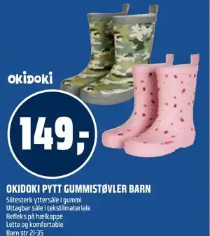 Coop Obs OKIDOKI PYTT GUMMISTØVLER BARN tilbud