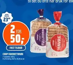 Coop Obs COOP FAVORITTBRØD tilbud