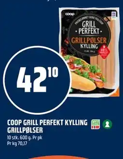 Coop Obs COOP GRILL PERFEKT KYLLING GRILLPØLSER tilbud