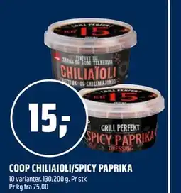 Coop Obs COOP CHILIAIOLI/SPICY PAPRIKA tilbud