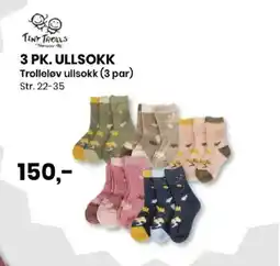 Sport Outlet Tiny trolls 3 pk. Ullsokk tilbud