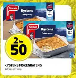 Bunnpris Findus Kystens fiskegrateng tilbud