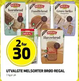 Bunnpris Utvalgte melsorter brød regal tilbud
