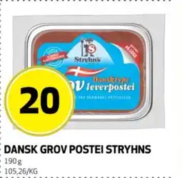 Bunnpris Dansk grov postei stryhns tilbud