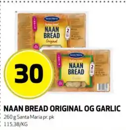 Bunnpris Santa Maria Naan bread original og garlic tilbud