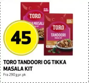 Bunnpris Toro tandoori og tikka masala kit tilbud