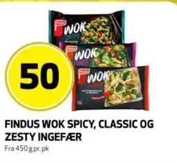 Bunnpris Findus wok spicy, classic og zesty ingefær tilbud