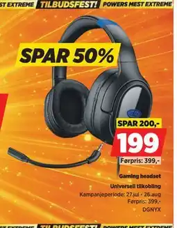 POWER Gaming headset tilbud