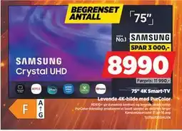 POWER SAMSUNG 75 4K Smart-TV tilbud