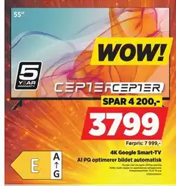 POWER CEPTER 55 4K Google Smart-TV tilbud