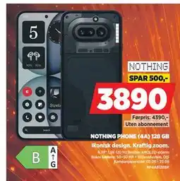 POWER NOTHING PHONE (4A) 128 GB tilbud