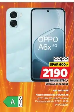 POWER A6x 5G 128 GB tilbud