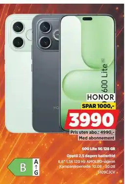 POWER 600 Lite 5G 128 GB tilbud