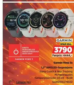 POWER Garmin Venu 3s tilbud