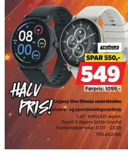 POWER Legacy One fitness smartklokke tilbud