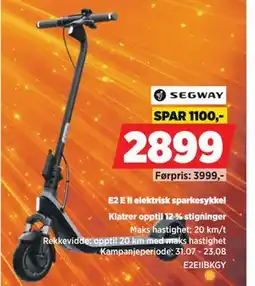 POWER E2 E II elektrisk sparkesykkel tilbud