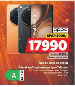 POWER Find X9 Ultra 5G 512 GB tilbud