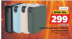 POWER AM10 30 W powerbank 10 000 mAh tilbud