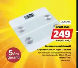 POWER Kroppsammensetningsvekt tilbud