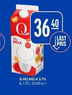 Rema 1000 Q HELMELK 3.7% tilbud