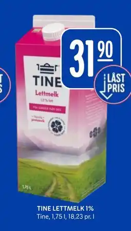 Rema 1000 TINE LETTMELK 1% tilbud