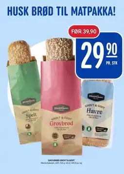 Rema 1000 GROVBRØD GROVT & GODT tilbud