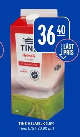 Rema 1000 TINE HELMELK 3.5% tilbud