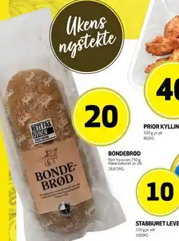 Bunnpris BONDEBRØD tilbud