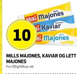 Bunnpris MILLS MAJONES, KAVIAR OG LETT MAJONES tilbud