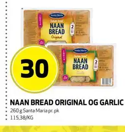 Bunnpris NAAN BREAD ORIGINAL OG GARLIC tilbud