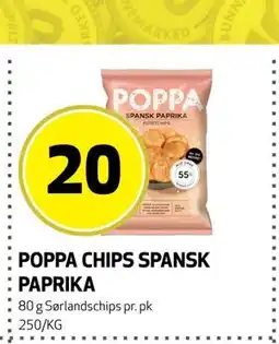 Bunnpris POPPA CHIPS SPANSK PAPRIKA tilbud