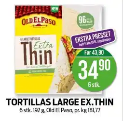 Kiwi TORTILLAS LARGE EX.THIN tilbud