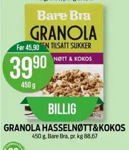Kiwi GRANOLA HASSELNØTT&KOKOS tilbud