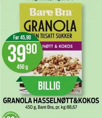 GRANOLA HASSELNØTT&KOKOS