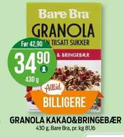 Kiwi GRANOLA KAKAO&BRINGEBÆR tilbud