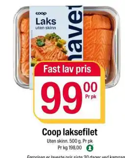 Coop Extra Coop laksefilet tilbud