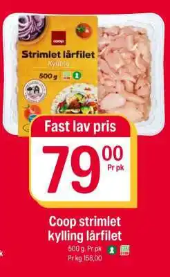 Coop Extra Coop strimlet kylling lårfilet tilbud