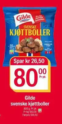 Coop Extra Gilde svenske kjøttboller tilbud