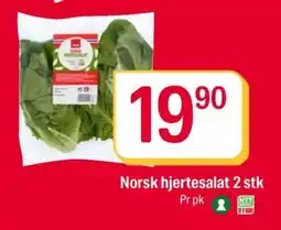 Coop Extra Norsk hjertesalat 2 stk tilbud