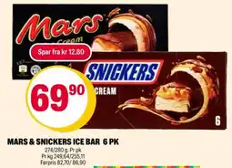 Coop Extra MARS & SNICKERS ICE BAR 6 PK tilbud