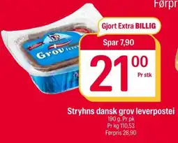 Coop Extra Stryhns dansk grov leverpostei tilbud
